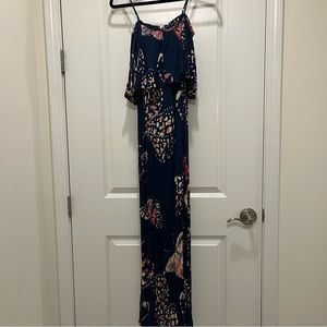LoveStitch navy blue Maxi dress with butterfly detail